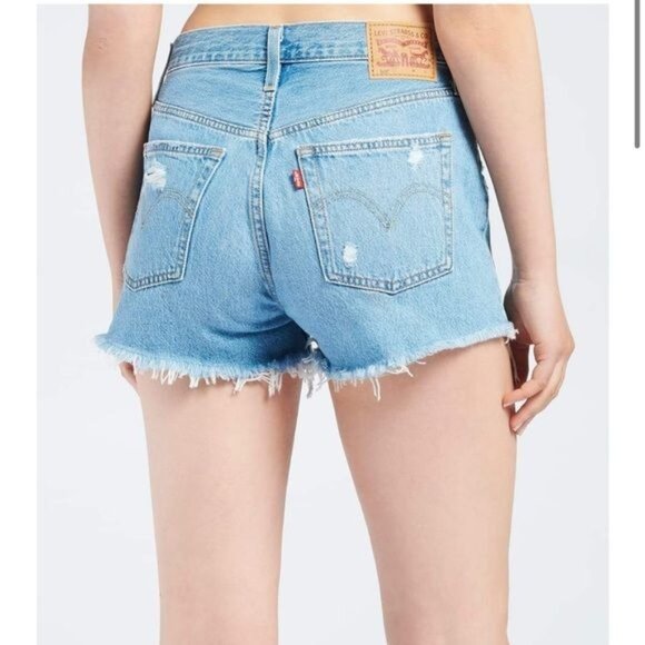 Levi's 501  high rise distressed shorts Sansome Straggler size 29 - Picture 4 of 10